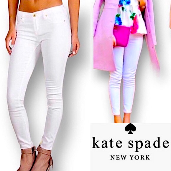 Kate Spade New York Play Hooky Perry Street White/Cream Jeans Size 24
